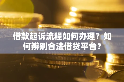 武汉借款起诉流程如何办理？如何辨别合法借贷平台？