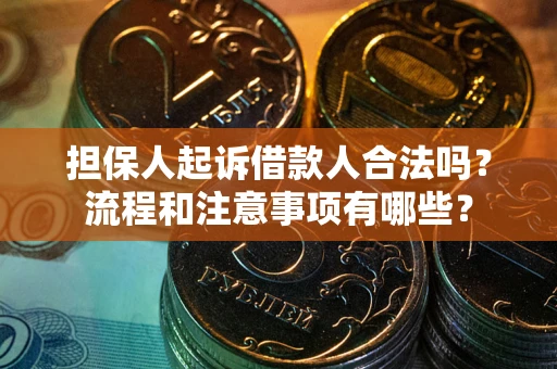 武汉担保人起诉借款人合法吗？流程和注意事项有哪些？