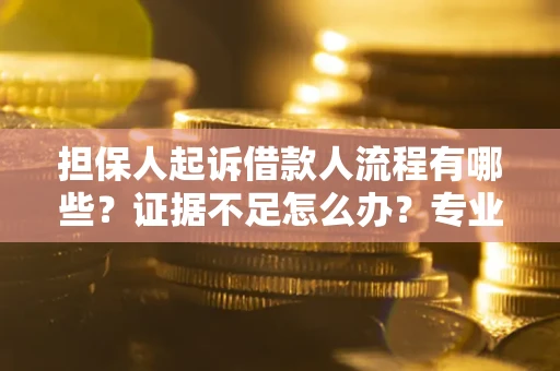 武汉担保人起诉借款人流程有哪些？证据不足怎么办？专业律师解答