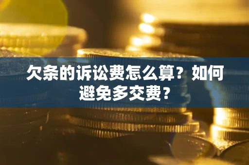 武汉欠条的诉讼费怎么算？如何避免多交费？