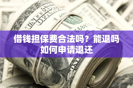 武汉借钱担保费合法吗？能退吗如何申请退还